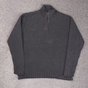 Ralph Lauren Polo Jeans Company Knit 2XL Gray Long Sleeve 1/4 Zip Sweater